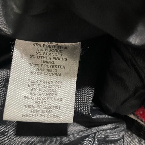 Rothschild Girls Hooded Tartan Plaid Pea Coat Double Breasted Jacket Size 6/6X - Picture 10 of 10